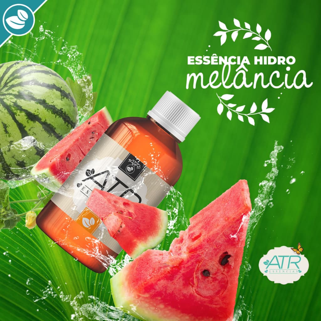 Essência Aromática Concentrada Hidrossolúvel (Água) Cosméticos e Aromatizadores - Melancia 100ml