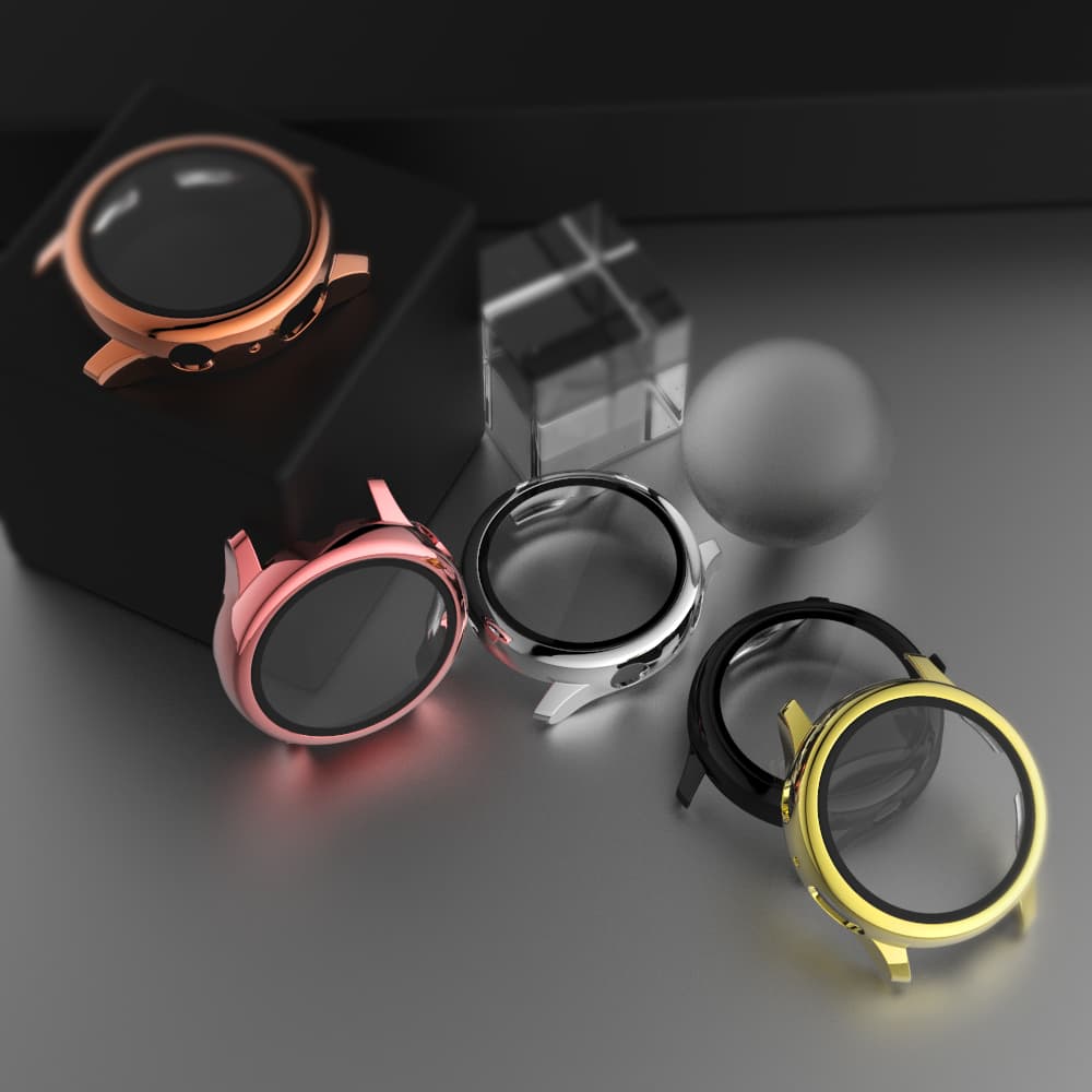 Capa Protetora + Película de Vidro Temperado 9H para Pulseira do Samsung Galaxy Watch Active2 44mm
