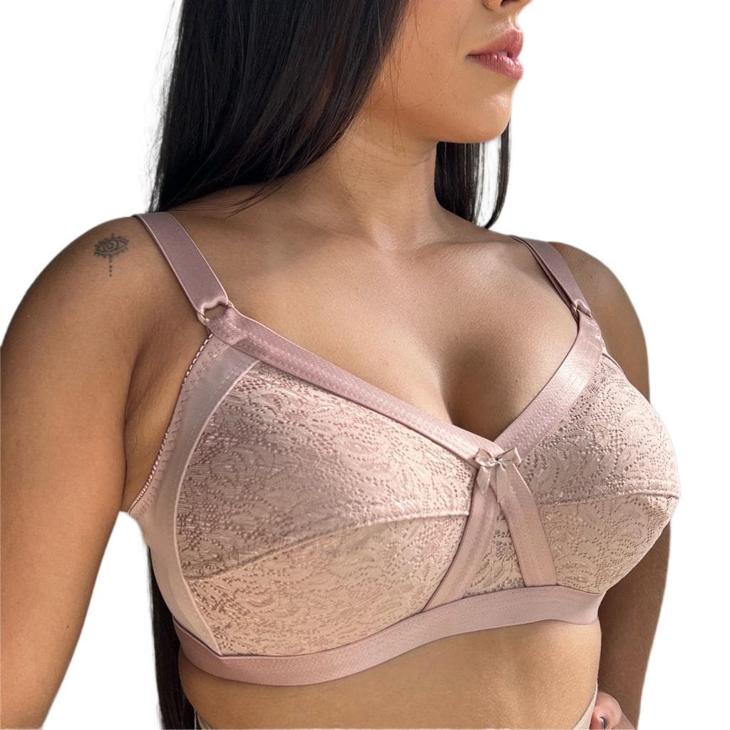 Sutiã Tamanho Grande Plus Size P/ Seios Caídos Modelagem Grande S/ Bojo