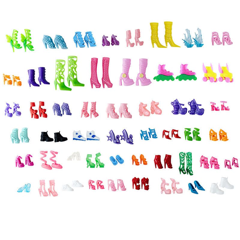 Kit com 10 Pares de Sapatos para Bonecas Sandália Bota Salto Alto Chinelo Rasteirinha Tênis Scarpin - Sheilinha Confecção