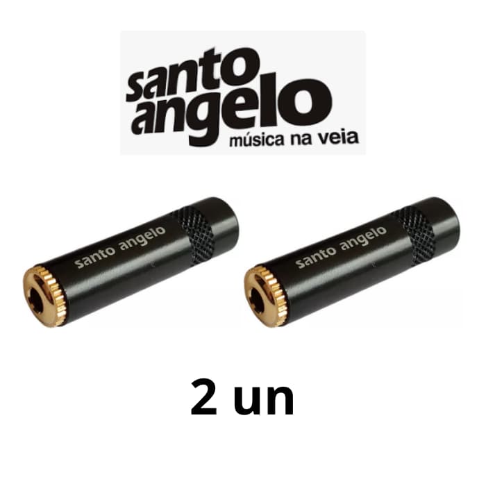 Kit com 2 Plugs Jack P2 Fêmea linha Stereo Sas - Santo Angelo.