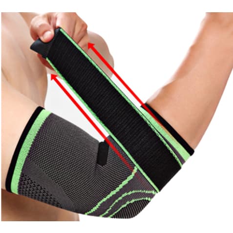 Cotoveleira Ou Munhequeira  Ortopedica Compressão Estabilizadora Elastica Esportes Futebol Cross Fit Verde NAO KIT