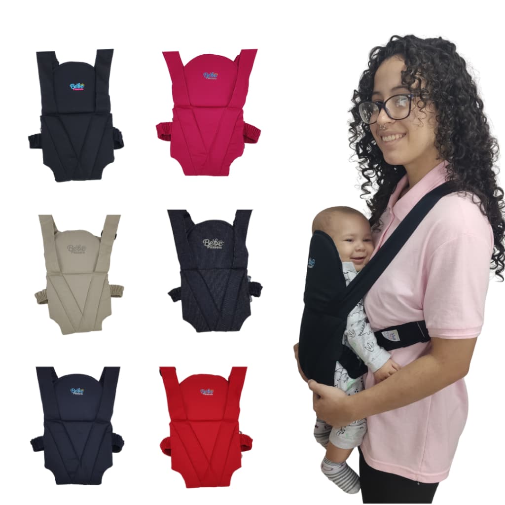 Canguru Para Bebê Infantil Baby Passeio Macio Alça Ajustável e Fechamento Click