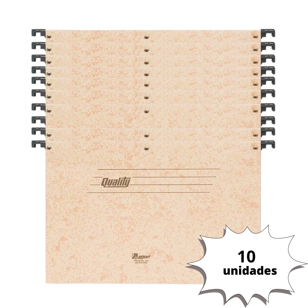 Pasta Suspensa para Arquivo Marmorizada Plastificada Pct/10