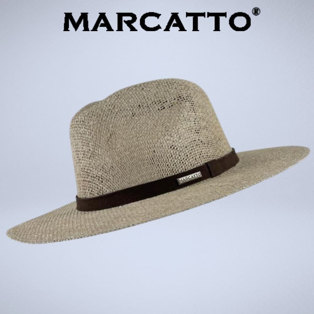 Chapéu Marcatto Juta Natural Com Bandinha em Couro Original Panamá