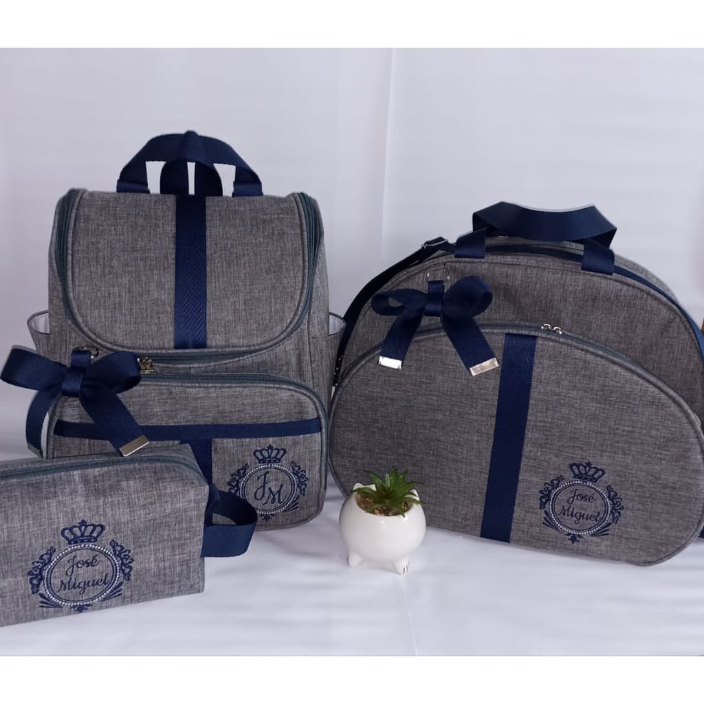 Bolsas Maternidade Personalizadas Linho Moderno