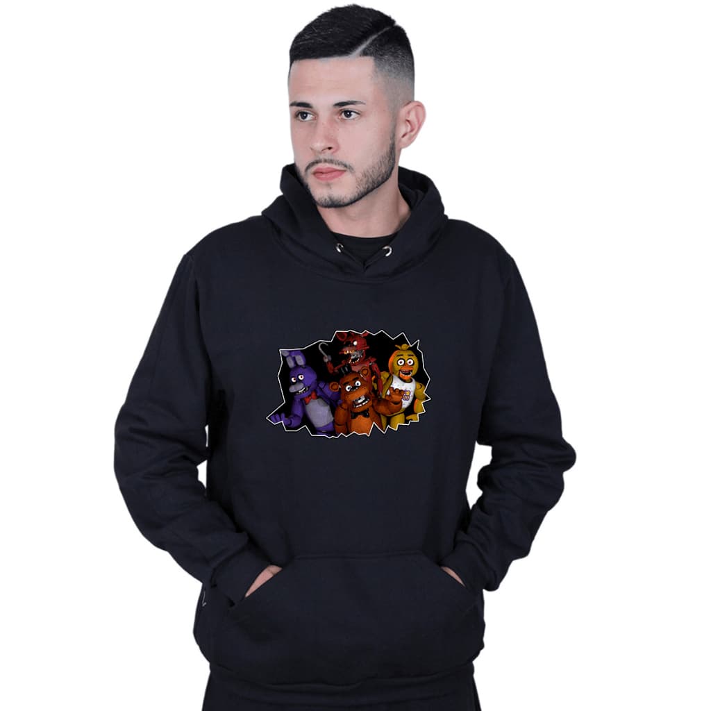 Moletom canguru unissex five nights at freddy's jogo game