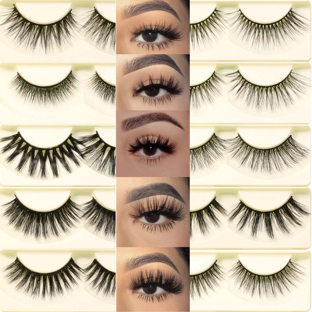 1 Pairs Cílios Longos Naturais De 3d/4D/5D Mink cílios postiços