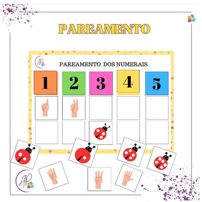 Pareamento joaninha-TEA-pedagogico-ludico-quantificação