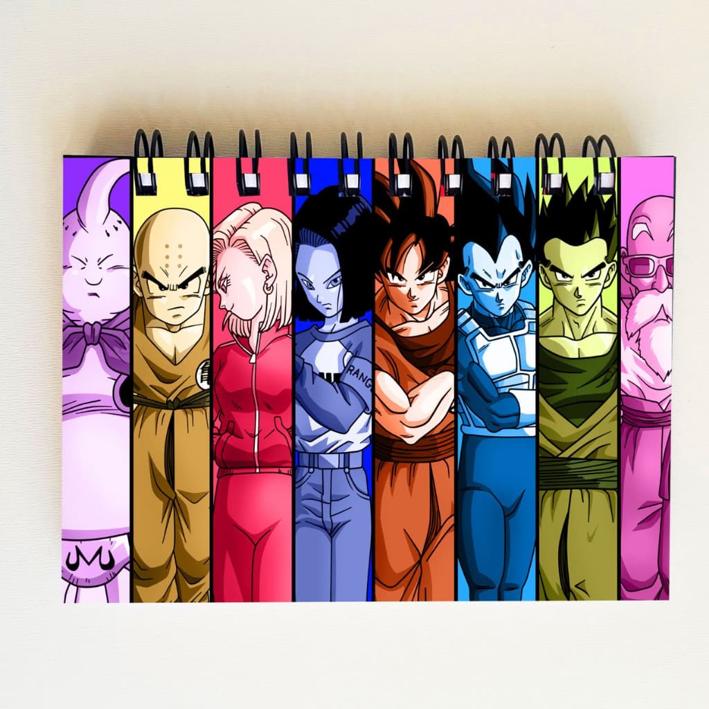 Sketchbook Caderno Dragonball Desenho Aquarela A6 ou A5 Anime Goku 90g ou 120g ou 240g Flexível