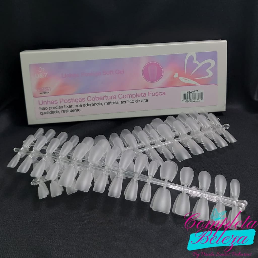 Unhas Postiças Soft Gel Bailarina Curta 300 Peças D&Z