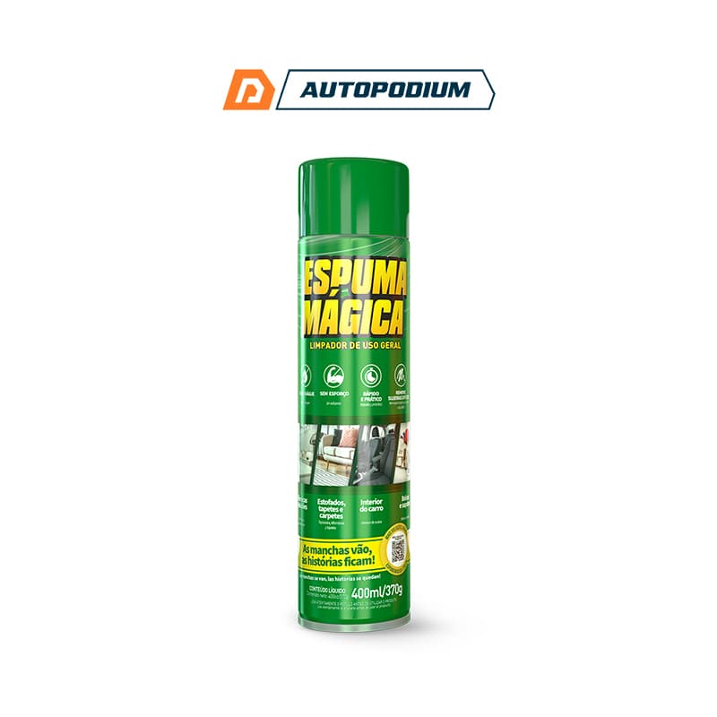 Espuma Mágica Aerosol 400ML - Proauto - Limpador Uso Geral Limpeza a Seco Remove Manchas