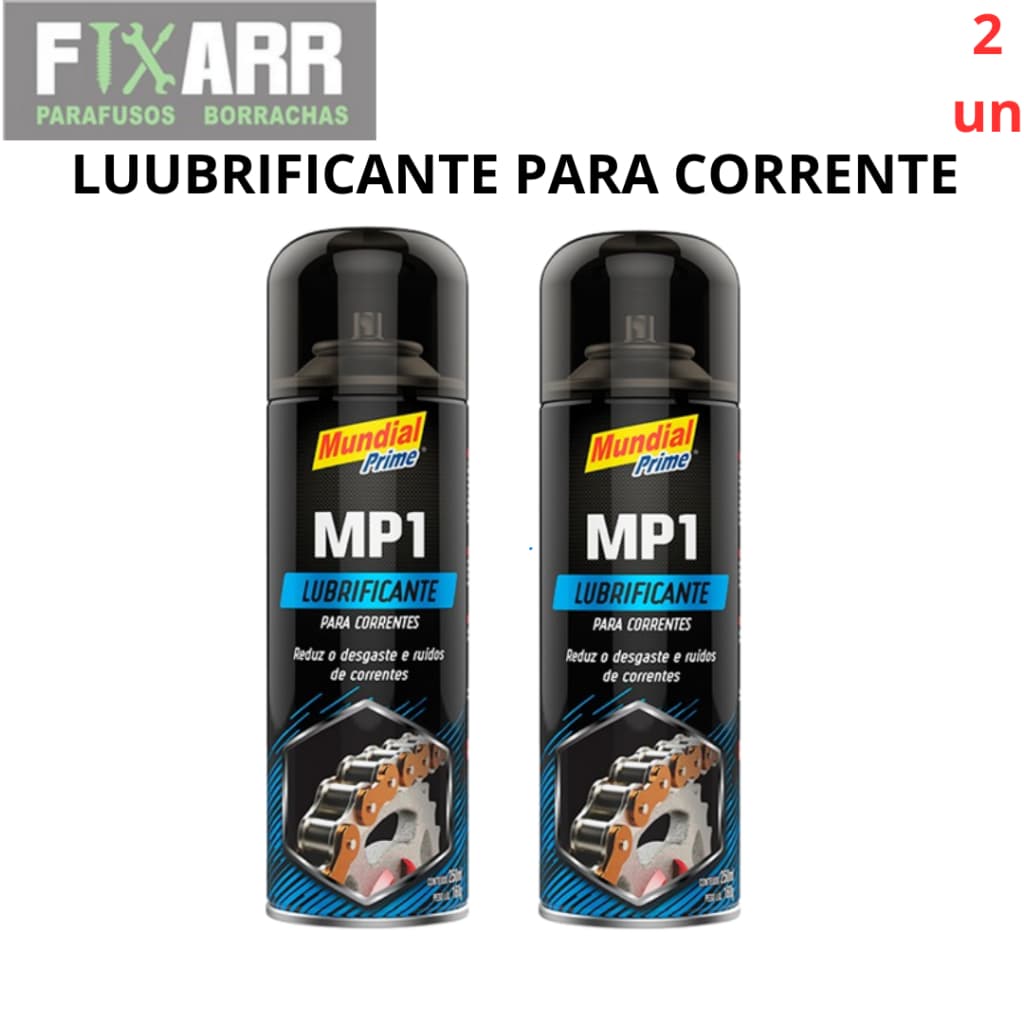 KIT 2 UNIDADES Lubrificante De Correntes Em Geral Spray Mp1 - Mundial Prime