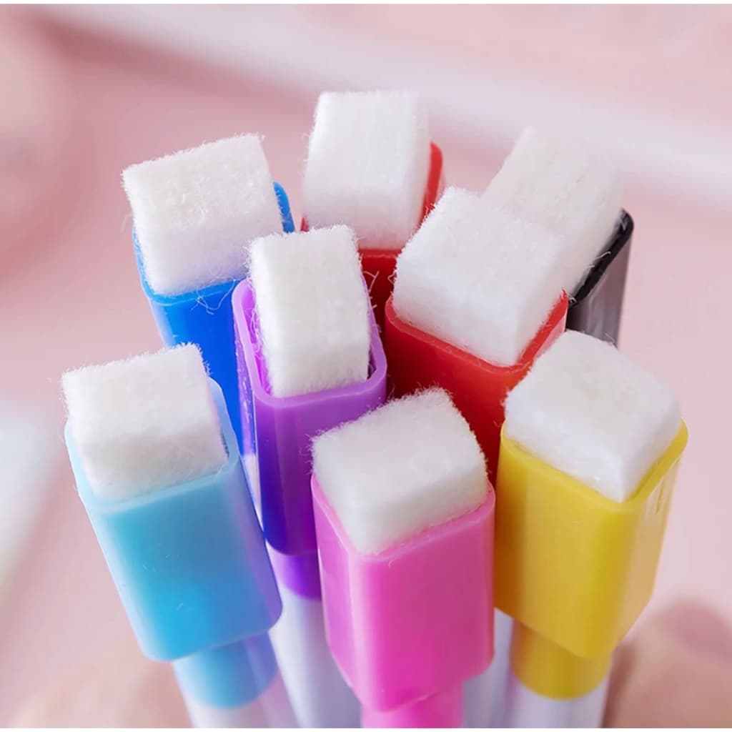 5 Canetas Para Quadro Branco Com Apagador -  Tinta Colorida