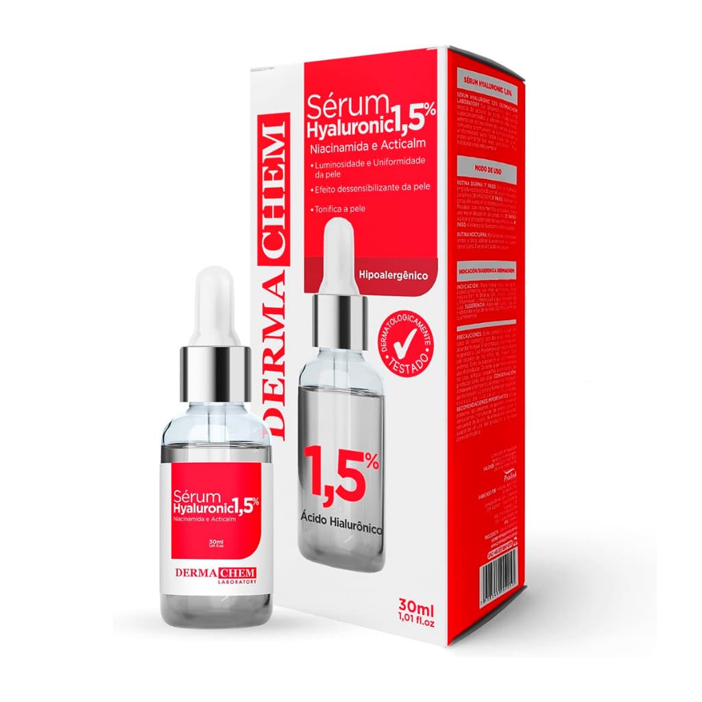 Dermachem Sérum Hyaluronic 1,5 Niacinamida e Acticalm - 30ml