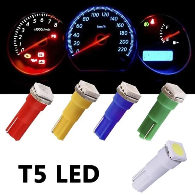 1/5/10 x Lâmpada Led Carro T5 cob painel 12v led T5 pinguinho painel carro moto