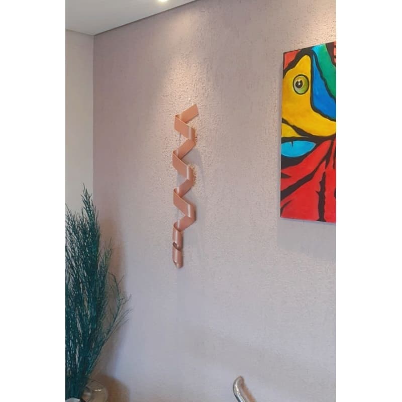 ESCULTURA DE PAREDE DOBRADA  DE  METAL,DECORAÇAO ENFEITE METAL DE AÇO,ESCULTURA DECORATIVA