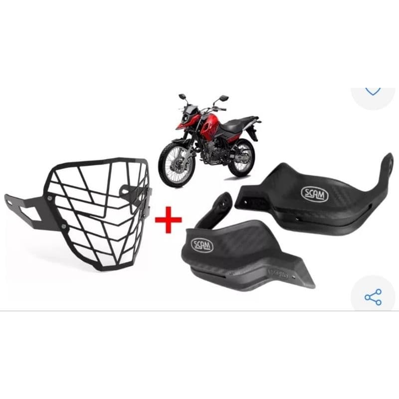Protetor de farol + Protetor de Mão Crosser 150 2023 2024