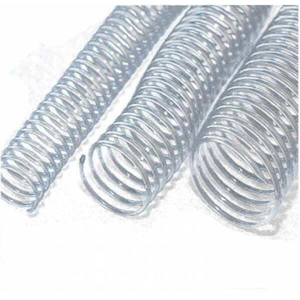Kit Mola Encadernação Apostila Espiral Plástico 7 - 50mm Transparente Incolor