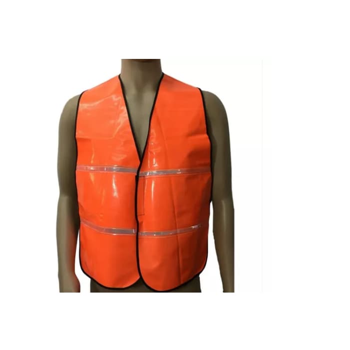 Colete Impermeável Laranja Refletivo Sem Bolso Plastcor