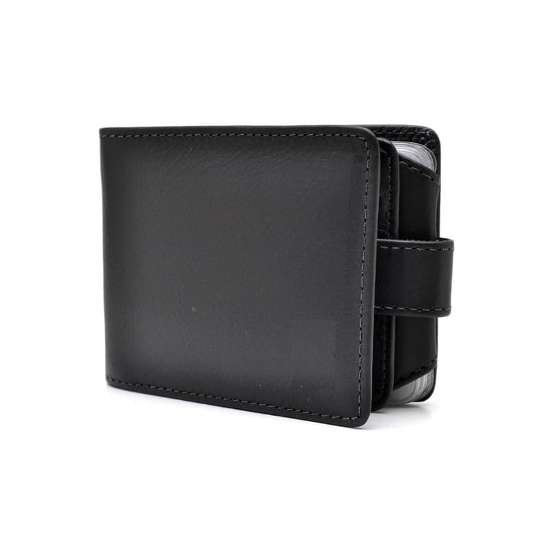 Carteira Masculina Couro Legitimo Grande Com Plastico Ziper Porta Cartão Cheque