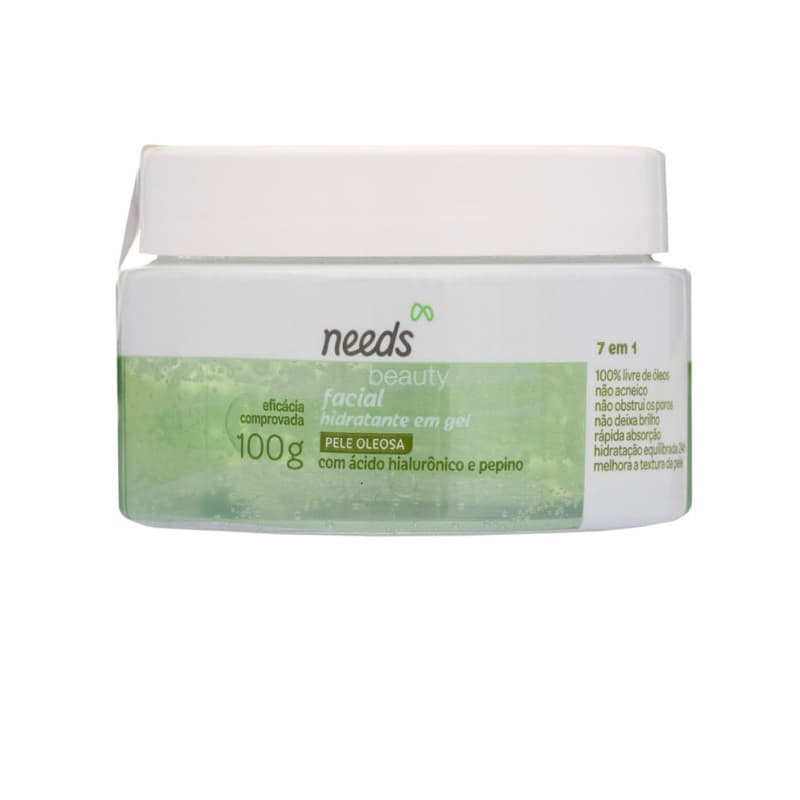 Hidratante Facial em Gel 7 em 1 com Ácido Hialurônico e Pepino 100G