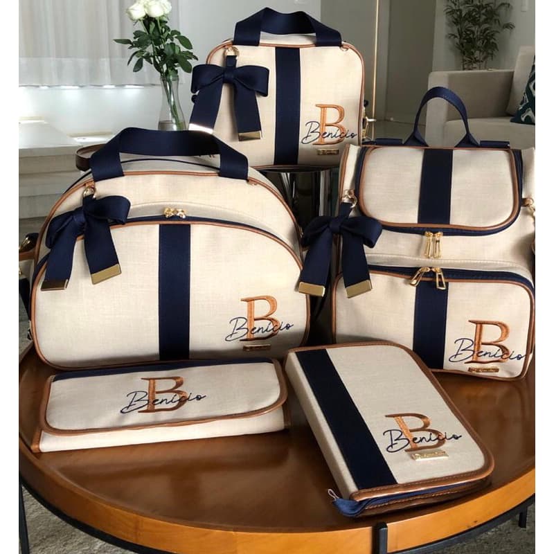 kit Bolsa Maternidade 5 Peças Personalizada