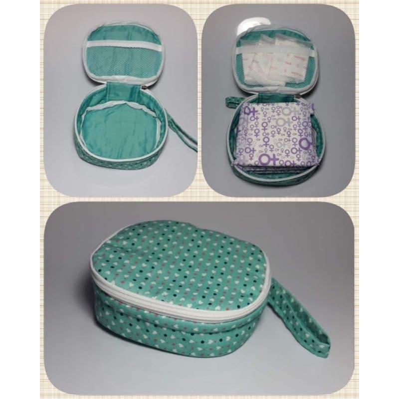 Porta absorventes com fecho éclair (NECESSAIRE)