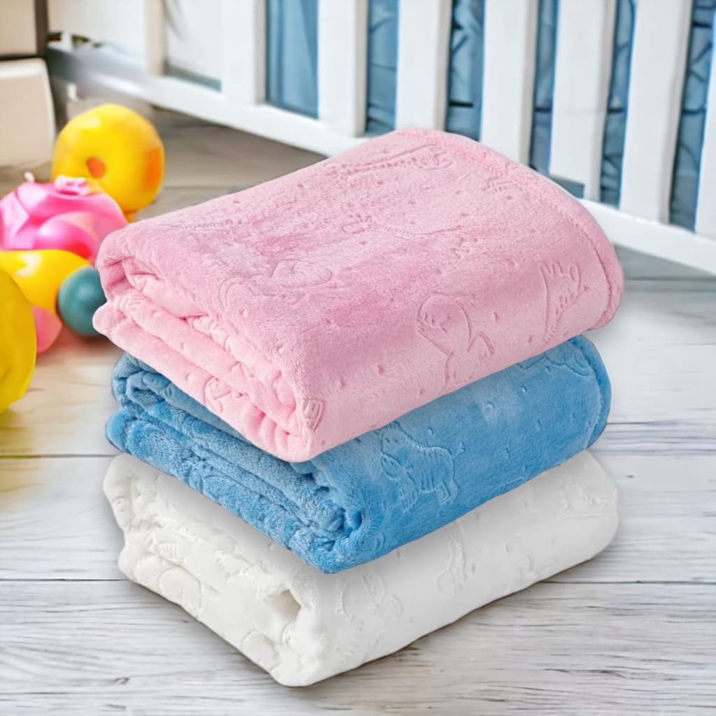 Manta Cobertor Bebe Berço Fleece Soft 3D Qualidade Premium Desenhos em Alto Relevo 1m x 0,80m