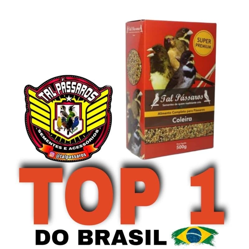 2 unidades Ração Coleira Super Premium 500gr - Caixa Tal Pássaros