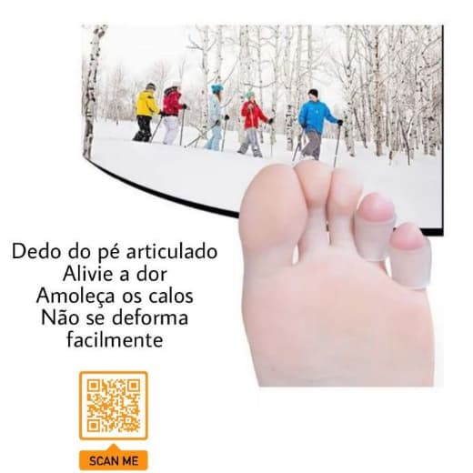 2 Protetor Dedo Silicone Anel Calo Joanete Pés Lesão Dor Promoção