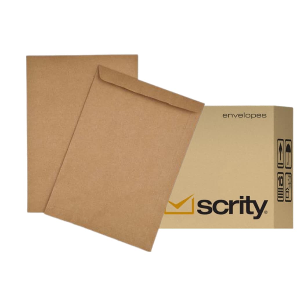Kit C/100 Envelopes Saco Kraft Natural 229mm X 324mm - Cabe A4 - Envio Imediato