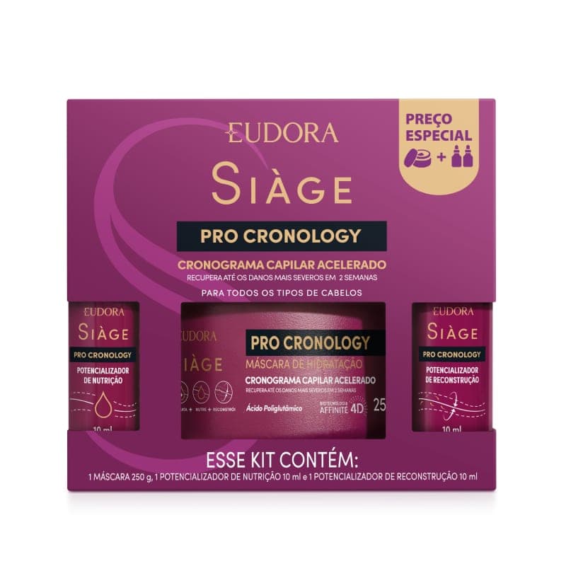 Kit Siàge Cronograma Capilar Acelerado  Pro Cronology Eudora