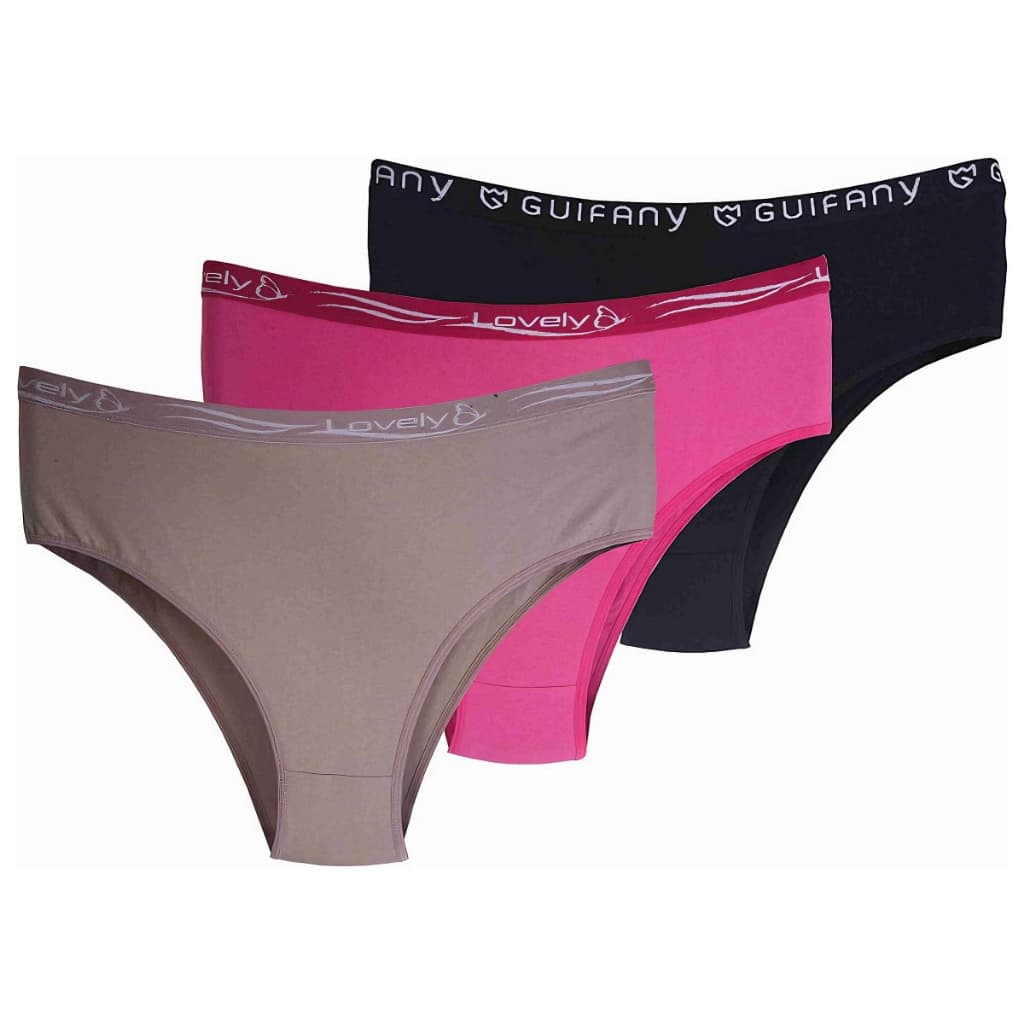 Kit 3 Calcinha Plus Size Algodão Cintura Alta