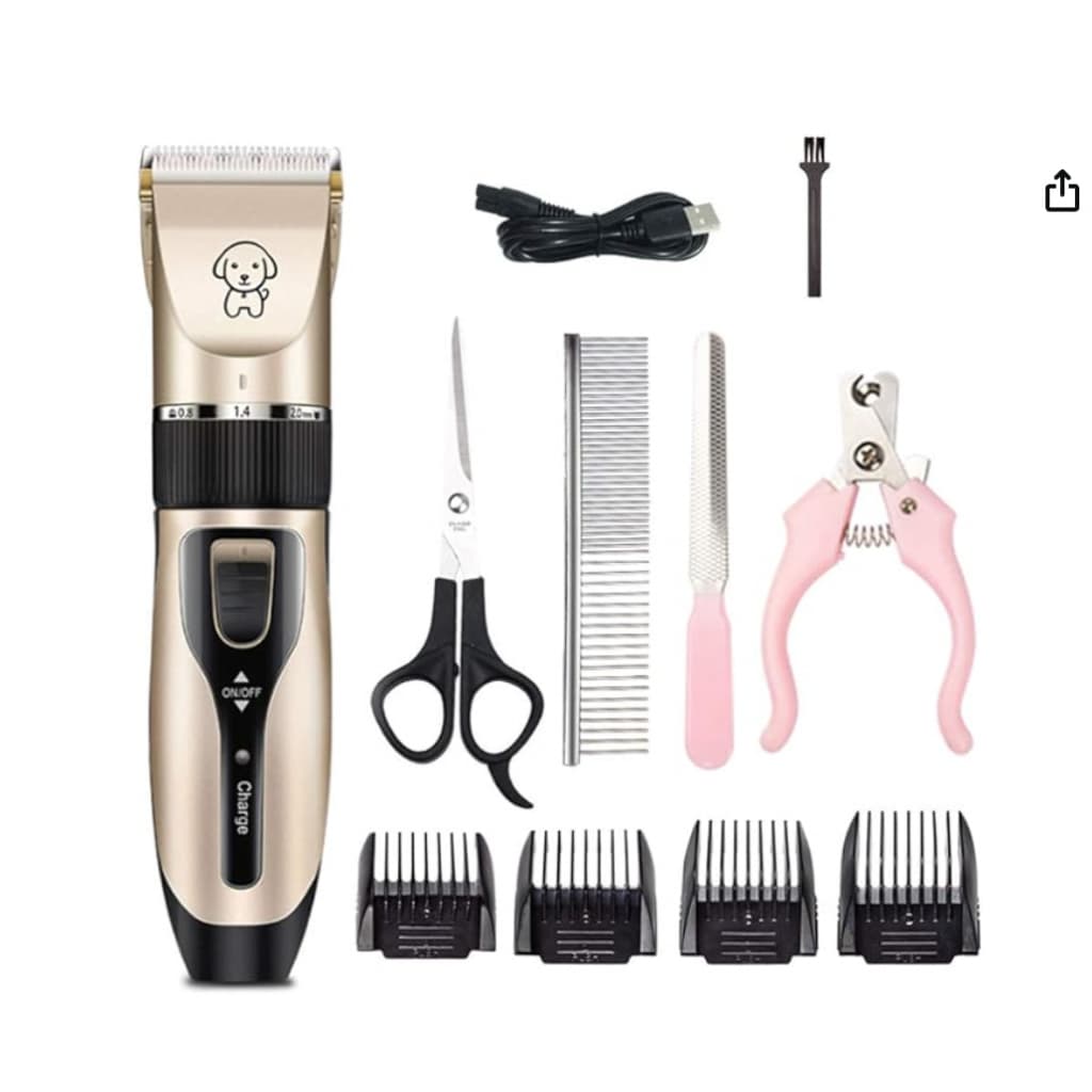 Kit Para Tosa De Cachorros E Gatos Pets Maquina Recarregável