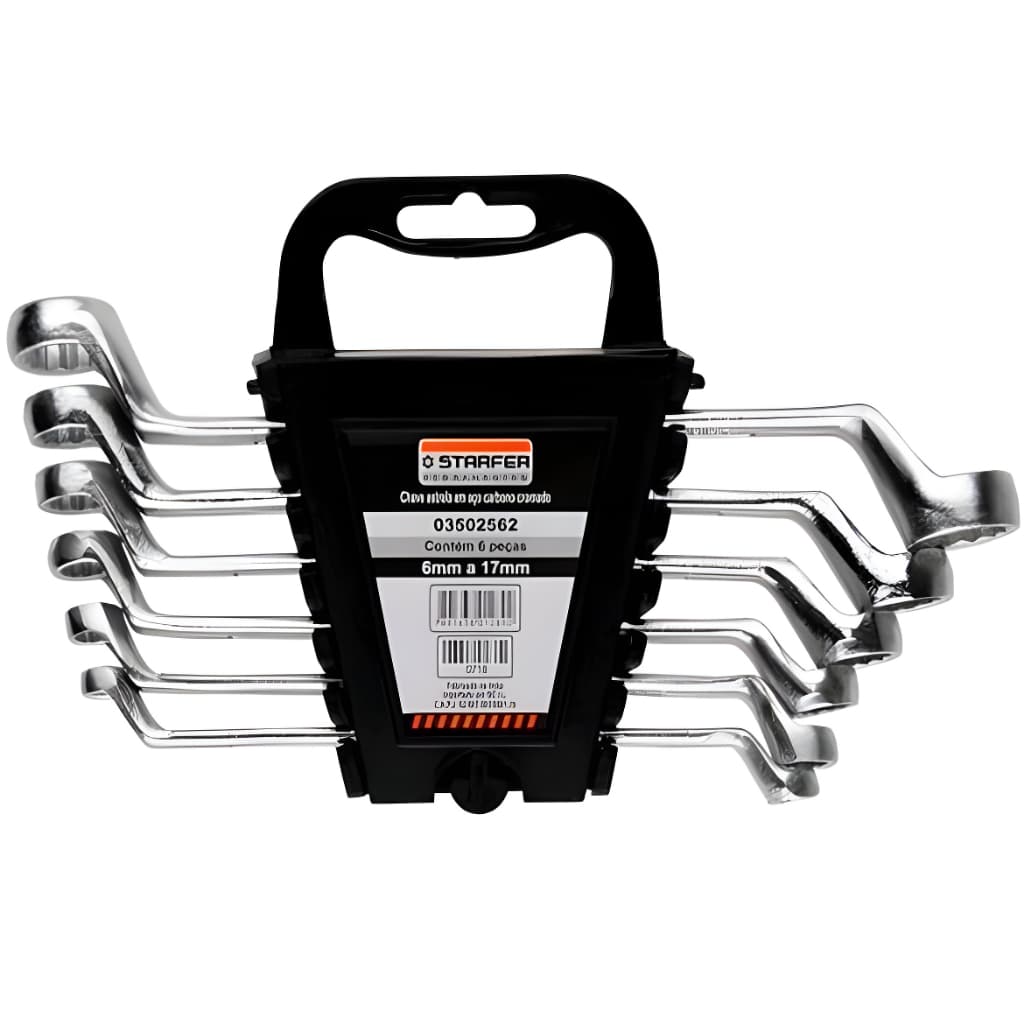 Kit Jogo De Chave Estrela 6 a 17mm 6 pçs Starfer Profissional