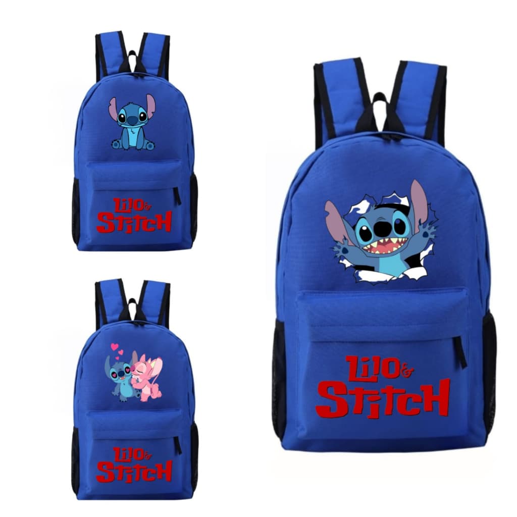 Mochila stich azul Bag mochila Lilo stich Muchila Liro stich Mochila academia trabalho universidade Muchila infantil Stich mochila