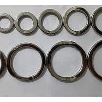 Kit 10 Argolas Chata em Inox Numero 14 ao 28