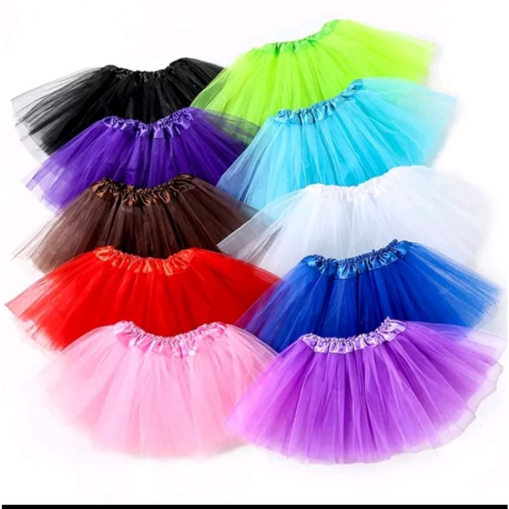 Saia de Tule Lisa Coloridas 30cm P/Festas,Carnaval