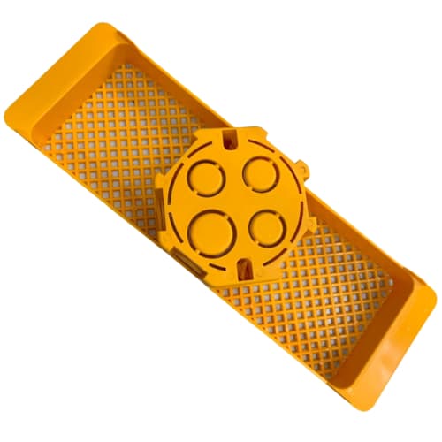 Kit 10 Caixinhas De Luz Teto Suporte Para Laje 30cm Amarela