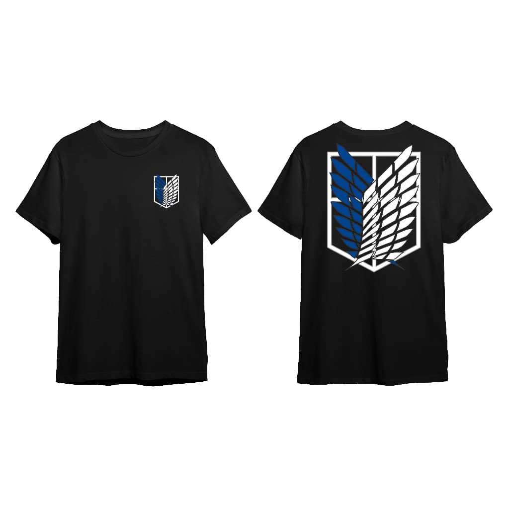 Camiseta Basica Attack On Titan Anime Asas