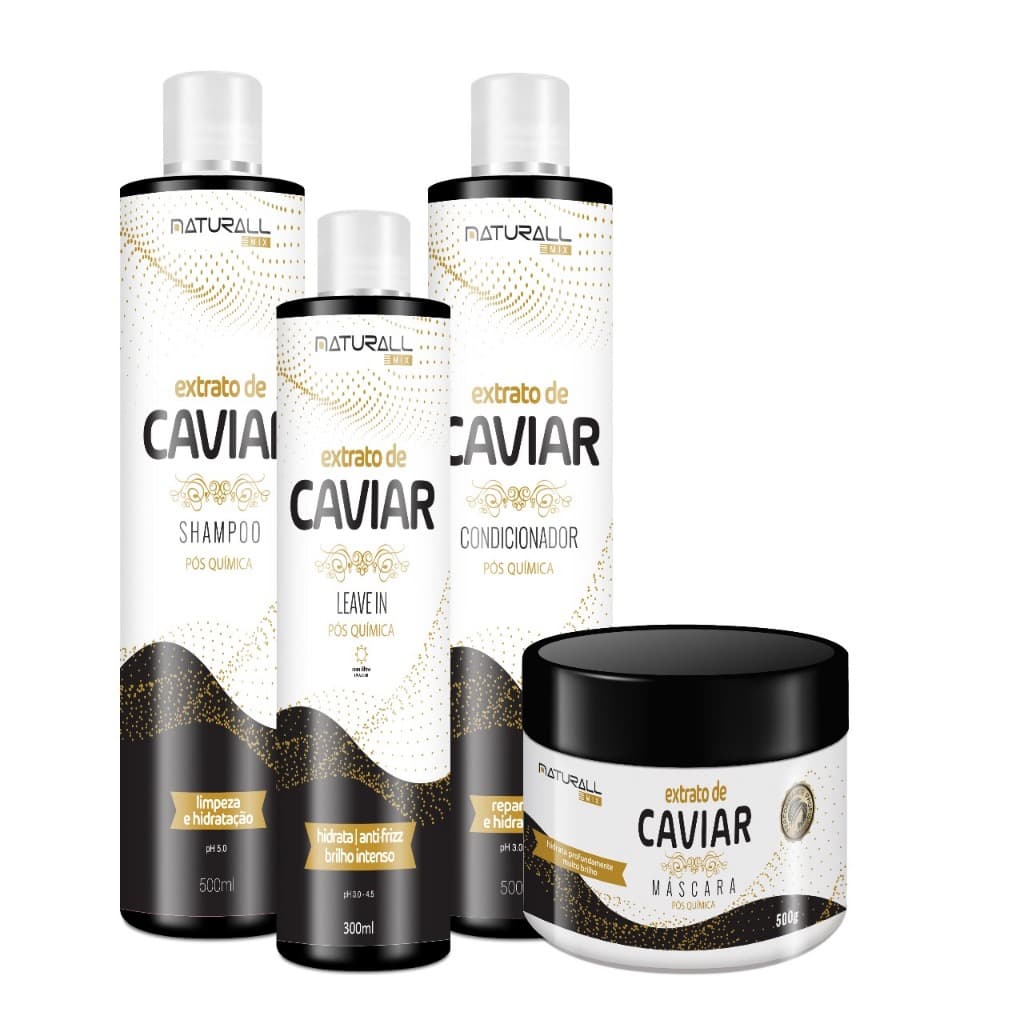 Kit Capilar Extrato de Caviar Brilho Intensivo Naturall Mix