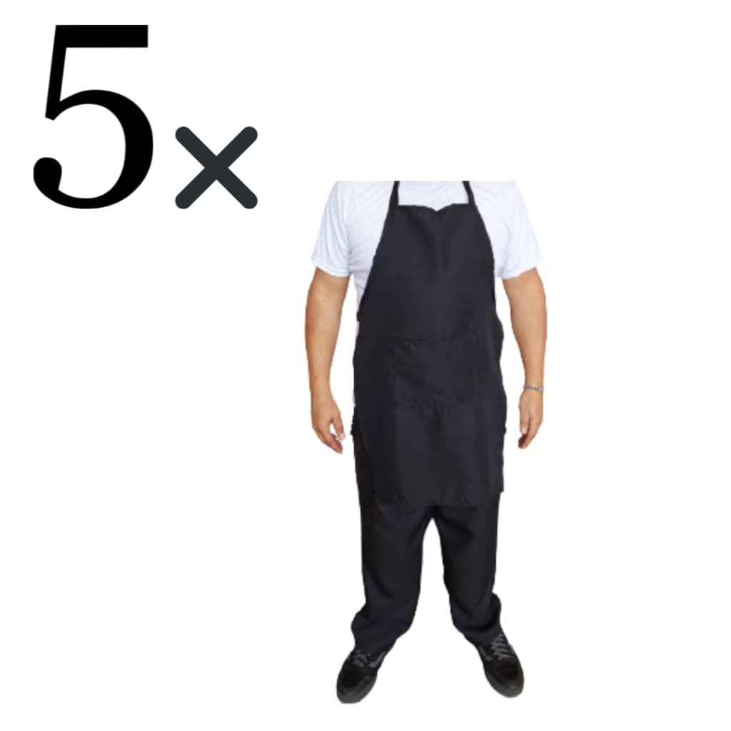 Avental para cozinheiro 5 aventais  com bolso Reforçado Cozinha Churrasqueiro Restaurante Uniforme Avental Oxford Frente  Buffet,uniforme,cozinha,Churrasqueiro,Barmen