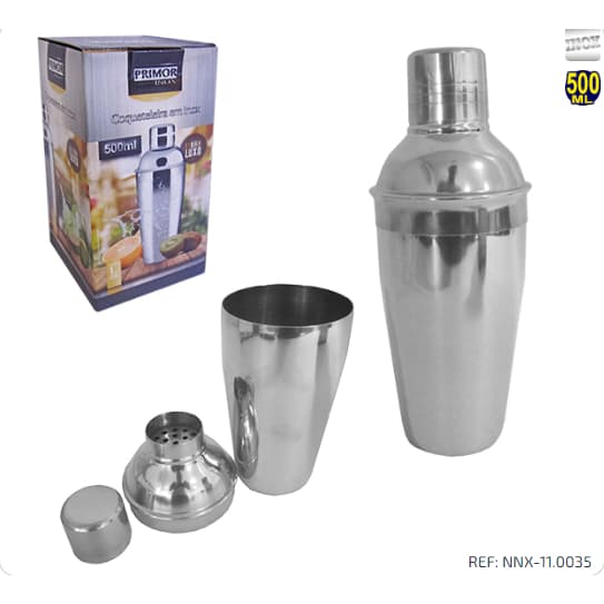 Coqueteleira Copo Para Drinks e Caipirinha Bar Inox 500 Ml