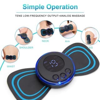 Massageador Portátil Recarregável Dor Pescoço Coluna Pernas Relaxante Muscular Alivio Stress Tratamento Lesões