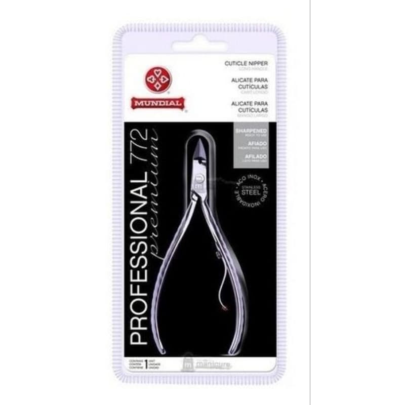 Alicate de Cutícula 772-PR Professional Aço Inox Cabo longo Mundial