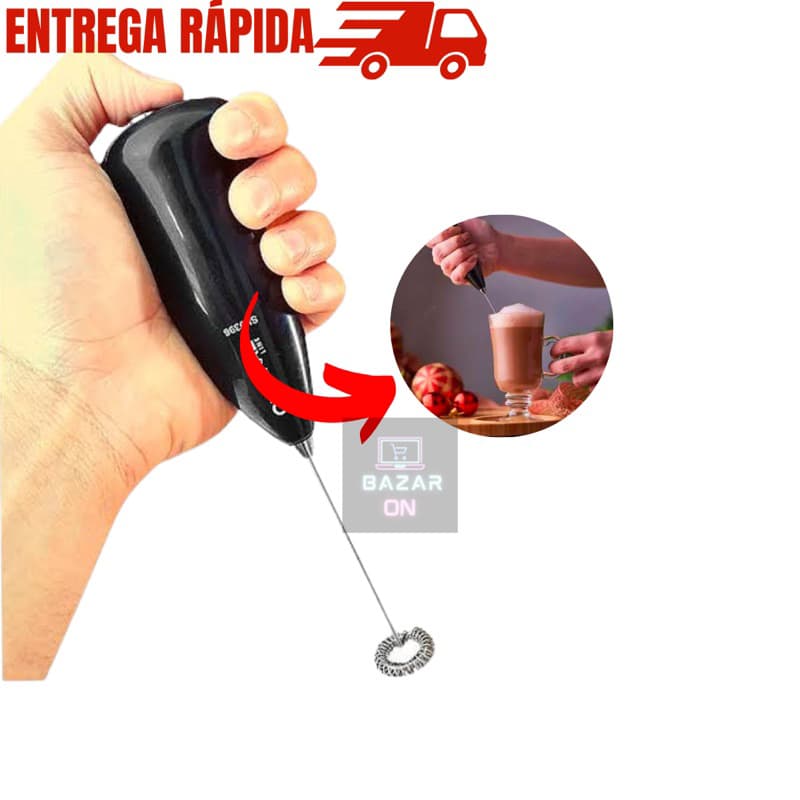 Mini Mixer Misturador de Bebidas Portátil a Pilha