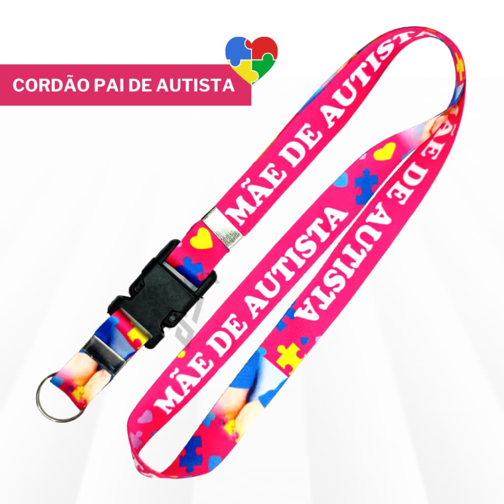 Cordão Mãe de Autista Autismo com Engate