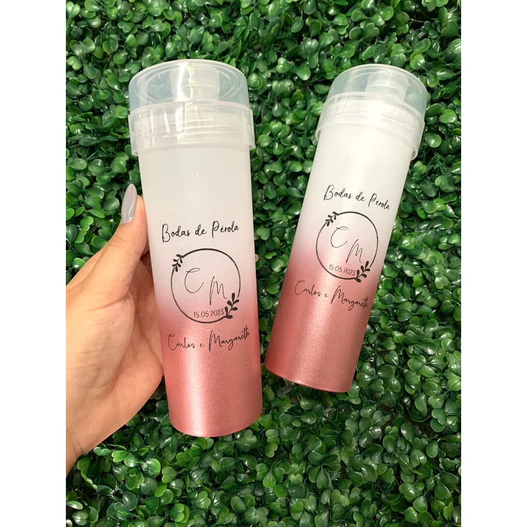 Kit 60 Garrafas acquabio Degradê Personalizadas
