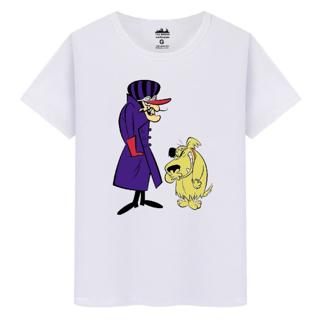 Camiseta Masculina Casual Algodão Premium Dick Vigarista e Mutley